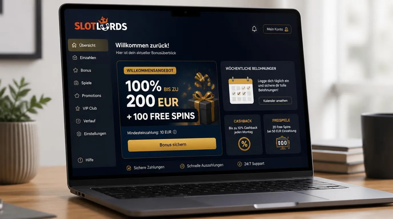 Casino-Bonusübersicht mit 10 EUR Mindesteinzahlung, Willkommensangebot und wöchentlichen Prämien